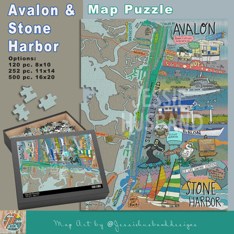 Avalon / Stone Harbor, NJ Map Puzzle