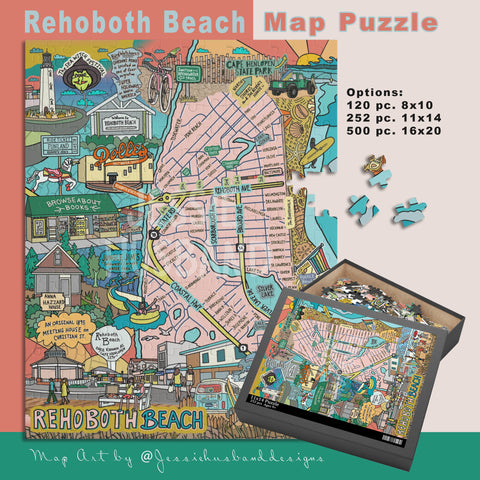 Rehoboth Beach Map Puzzle