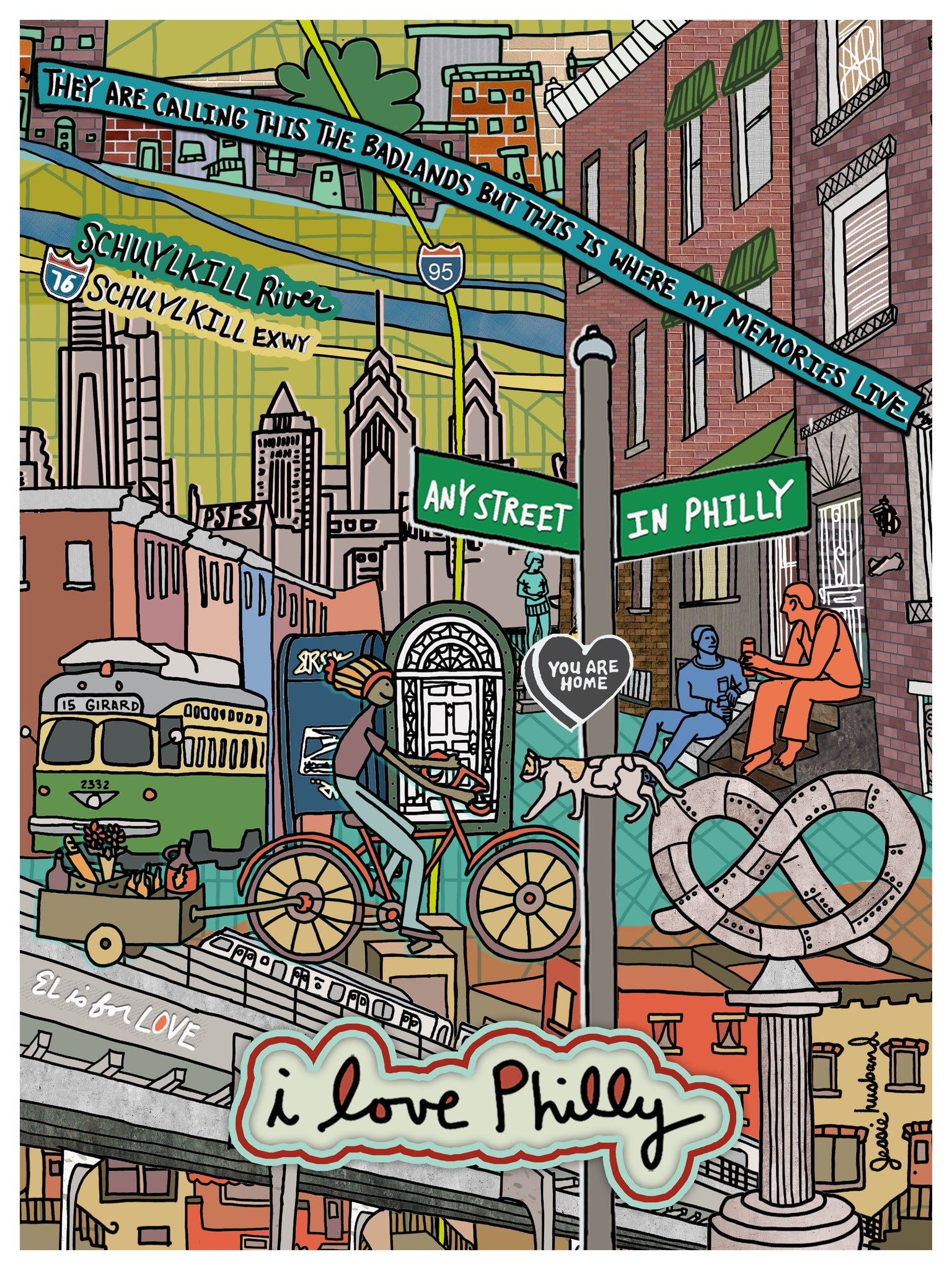 I Love Philly, Customize w/ your cross streets (framing options available) - Jessie husband