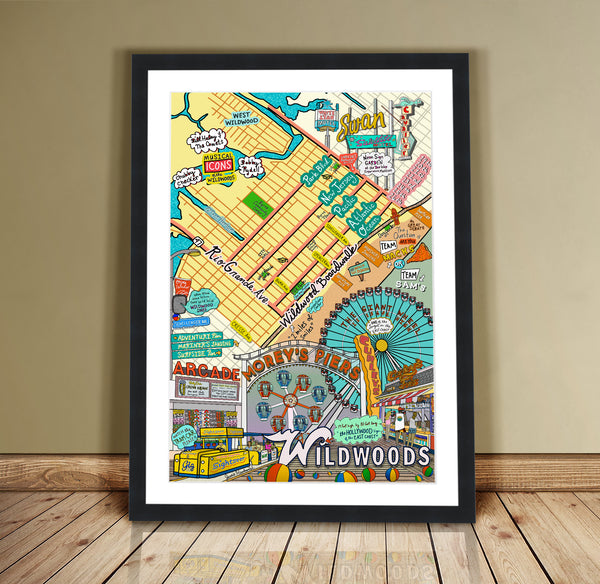 Wildwood, New Jersey (customization and framing options available) - Jessie husband