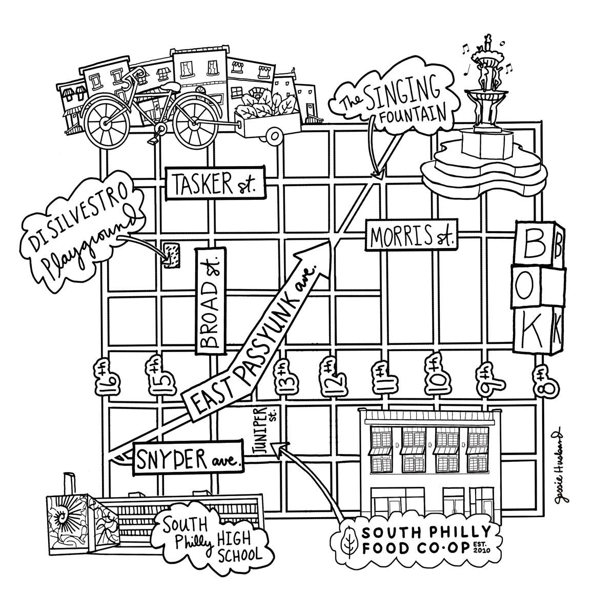City Map Coloring Page